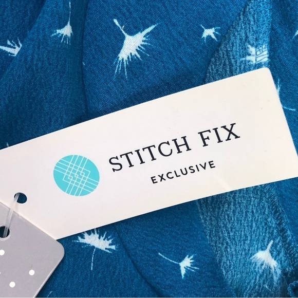 Daniel Rainn turquoise teal cap sleeve v neck crochet detail pullover blouse MP - Picture 10 of 11